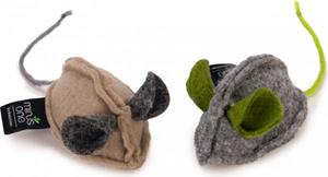 Beeztees Minus One Muis Luca - Kattenspeelgoed - Assorti - 2 Stuks - 8x5x4 cm