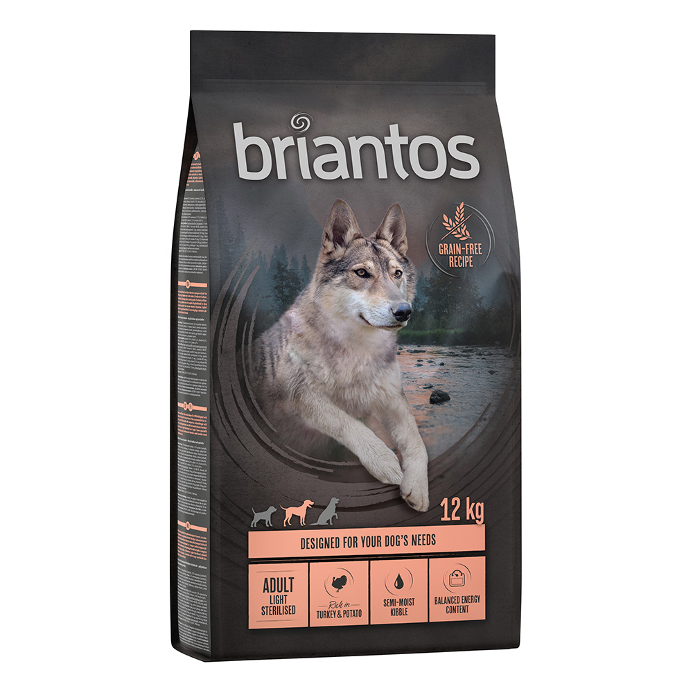 Briantos 11 + 1 kg gratis! 12 kg  graanvrij droogvoer - Adult Light/Sterilised