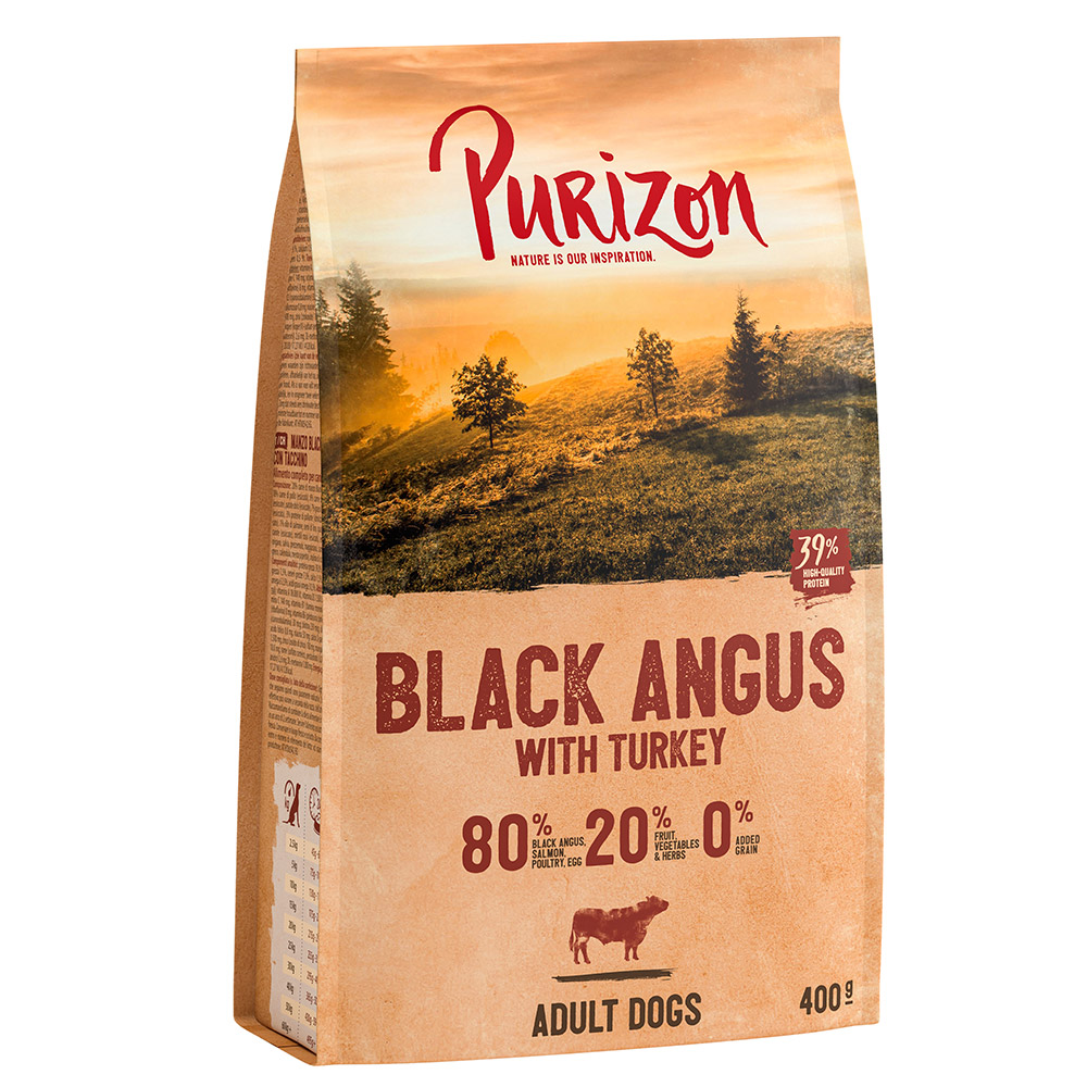 Purizon 400g Adult Black Angus-Rund met Kalkoen  Hondenvoer