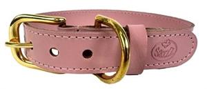 Sazzz halsband hond braveheart leer roze