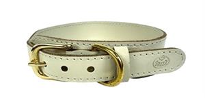 Sazzz halsband hond pioneer leer creme