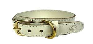 Sazzz halsband hond pioneer classic leer creme