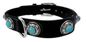 Sazzz halsband hond adventure stone classic leer zwart