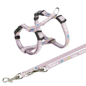 Trixie Junior Puppytuigje met riem lila 23-34 cm