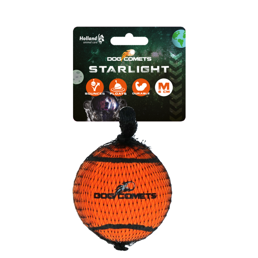Petsexclusive Dog comets Starlight Tennisbal M Oranje 1st