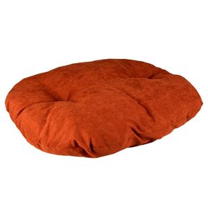 Duvo+ kussen ovaal velvet copper rood/wit M - 80x64x7