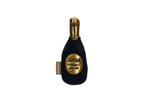 Beeztees Champagnefles pluche klein hondenspeelgoed