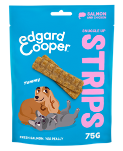 Edgard&Cooper Edgard & Cooper Strips Zalm&Kip hondensnacks 75 gram