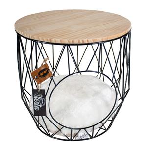 Duvo+ Caviar Metalen Mand Met Tafelblad