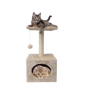 nobleza Krabpaal beige met huisje 60 cm