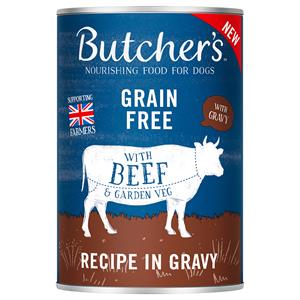 Butcher's 48x 400g  Original Graanvrij met Rundvlees in Saus Nat Hondenvoer