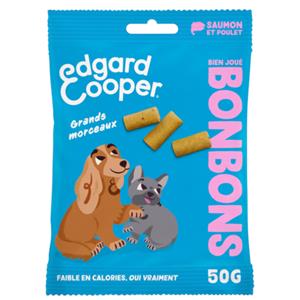 50g Edgard & Cooper Hondensnacks Dog Bites Large Zalm & Kip