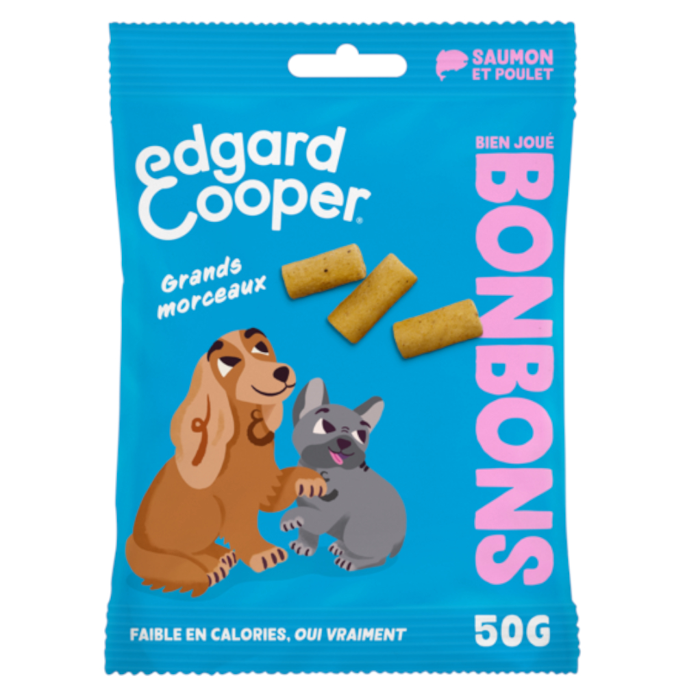 Edgard & Cooper Edgard & Cooper Dog Bites Large - Zalm & kip (50 g)