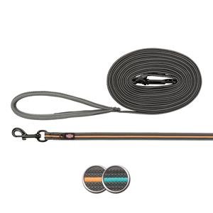 Trixie Fusion trackinglijn rubber M-XL: 10 m/17 mm grafiet/papaja