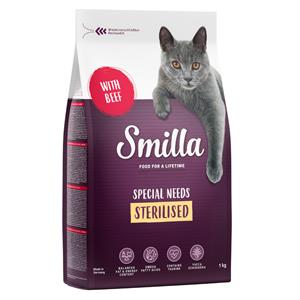 1kg Adult Sterilised met Rund Smilla Kattenvoer