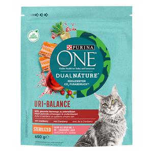 Purina One Dual Nature Sterilized met Zalm en Cranberry's Kattenvoer - 650 g