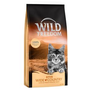 6,5 kg Wild Freedom Katten Droogvoer Kitten Wide Country met Gevogelte 6,5 kg + Filet Snack Kip 100 g