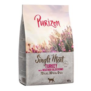 400 g Single Meat Kalkoen met Heidebloesem Purizon Katten Droogvoer