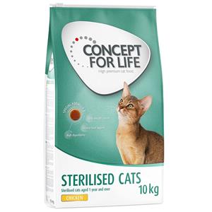 2x10kg Sterilised Cats Kip Concept for Life Kattenvoer