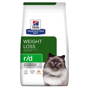 1,5kg Feline R/D Weight Reduction met Kip Hill's Prescription Diet Kattenvoer