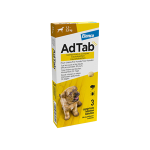 AdTab Hond - 56 mg - 1,3-2,5 kg - 2 x 3 tabletten