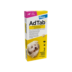 AdTab Hond - 112  mg - 2,5-5,5 kg - 2 x 3 tabletten