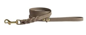 Sazzz hondenriem passion braided leer taupe