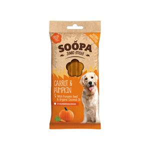 Soopa Jumbo Dental Sticks met wortel & pompoen voor de hond Per stuk