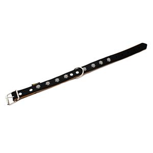 Heim Halsband Edelweiß 36-44cm Halsomvang B25mm zwart/beige Hond