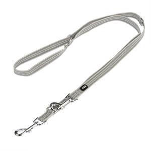 TIAKI Hondenriem Reflective Rubber, grijs 200cm lang, 20mm breed