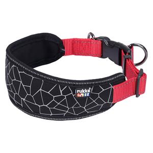 Rukka Pets Rukka Cube Soft halsband, rood maat L: 45-70cm nekomvang, B30mm hond