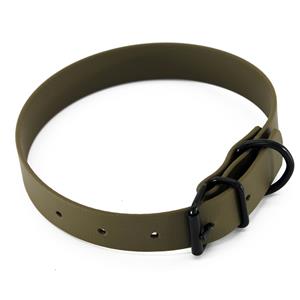 Heim halsband BioThane, olijf - 36 - 44 cm Halsomvang, B 25 mm