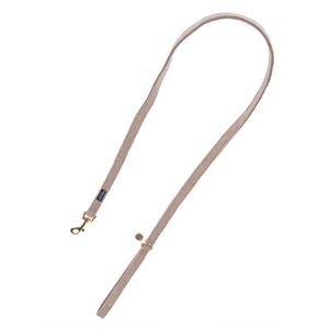 Nomad Tales Calma Halsband, sand - Bijpassende riem: 120 cm lang, 15 mm breed