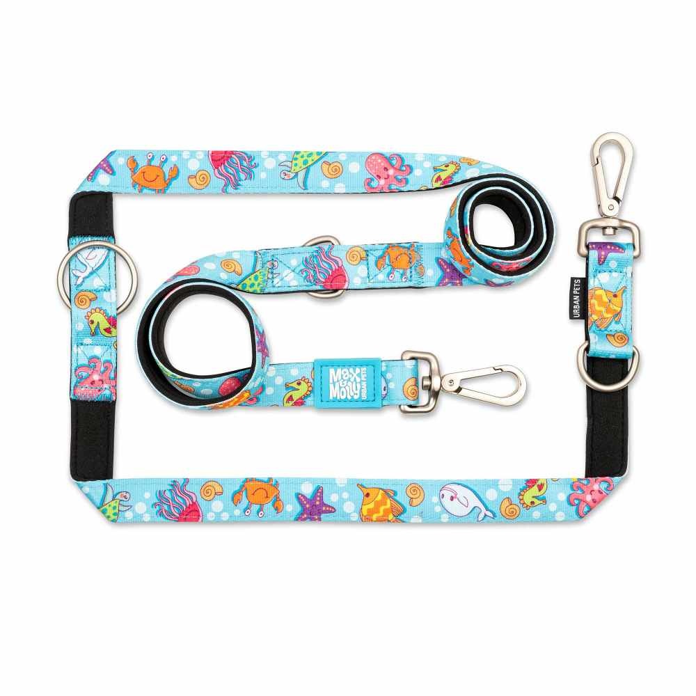 Max & Molly Max&Molly Multifunctionele Leiband Blauw Ocean Maat L 200cmx25mm Hond