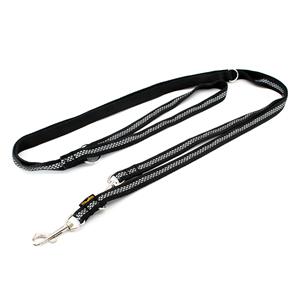 Heim verstelbare riem met reflectoren, zwart - 300 cm lang, 19 mm breed