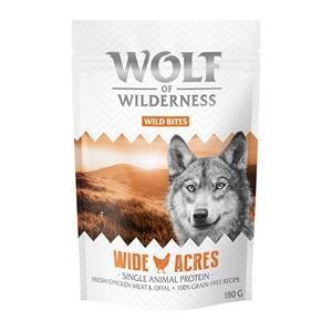 Probeer nu! Wolf of Wilderness Droogvoer, Enkele Blikken & Snacks - Wide Acres - Kip 180 g snack