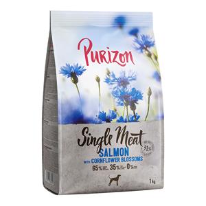 Purizon Single Meat Adult Zalm met Spinazie en Korenbloembloesem - Graanvrij Hondenvoer - 1 kg