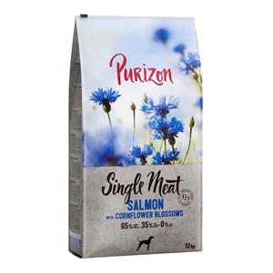 12kg Single Meat Adult Zalm, Spinazie & Korenbloembloesem Purizon Hondenvoer