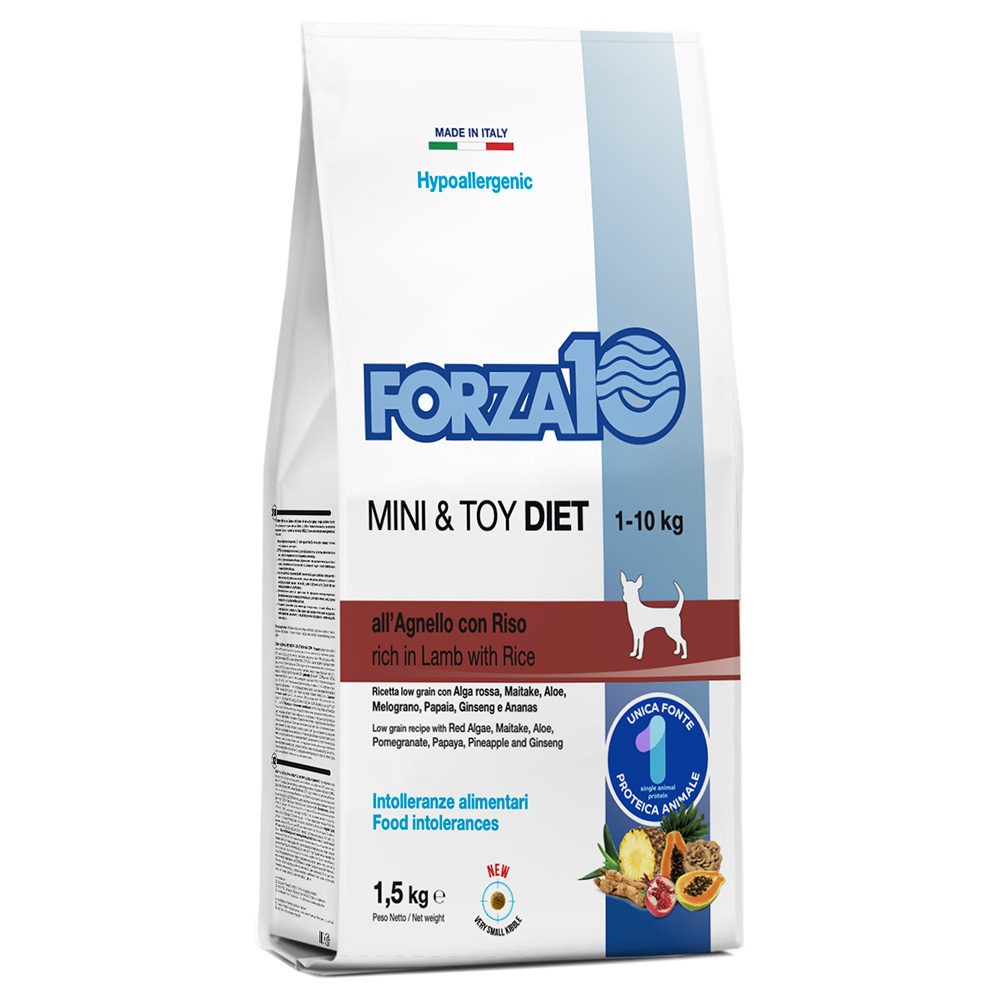 Forza10 Diet Dog 1,5kg Lam met Rijst Mini & Toy Dieet Forza10 Droog voor Honden