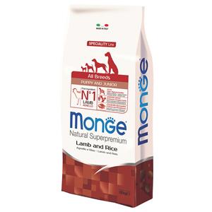 Monge Superpremium Dog 12kg Lam & Rijst Superpemium Alle rassen Puppy Junior Monge