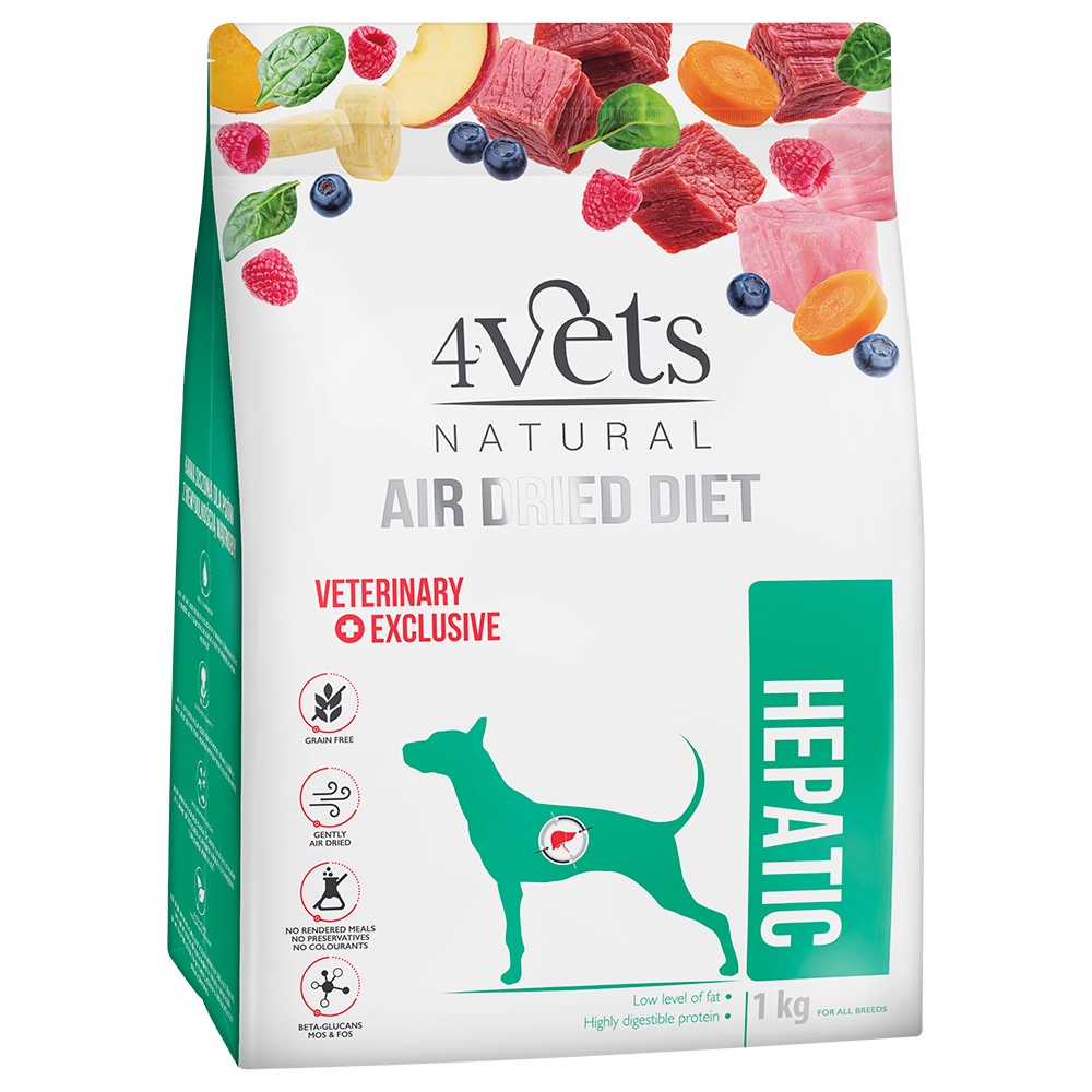 4vets 1kg  Natural Canine Hepatic Hondenvoer Droog