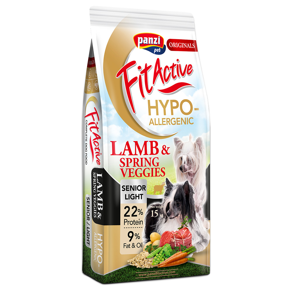 Voordeelpakket: 2 x 15 kg FitActive Originals Senior Hypoallergenic Lam hondenvoer droog