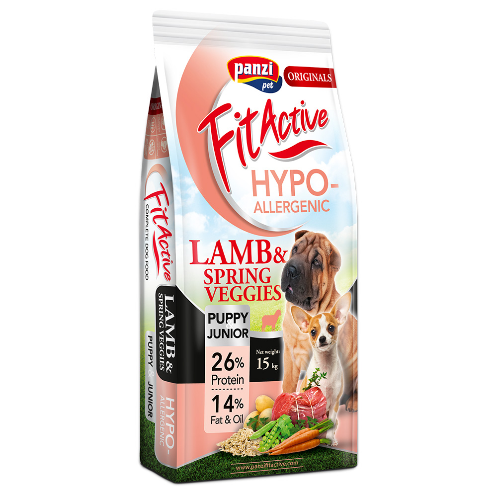 15 kg FitActive Originals Puppy Hypoallergenic lam hondenvoer droog