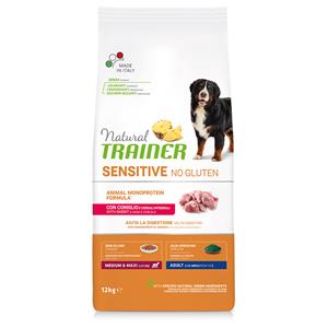 Dubbelpak: 2x12kg Trainer Natural Sensitive Adult Medium/Maxi met konijn droog hondenvoer