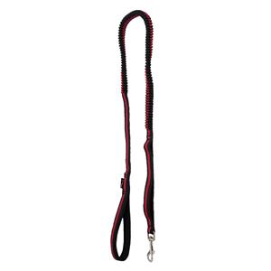 jackandvanilla Jack and Vanilla Hondenriem - Elastisch - 2 Handvatten - Zwart / rood - Lengte 120 cm