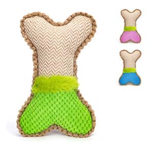 Nobleza Hondenspeeltje met piep - Pluche - Bot - Lengte 23 cm