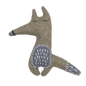 jackandvanilla Jack and Vanilla Hondenspeelgoed - Knuffel met piep en knisper - Gerecycled - Vos - 22 cm