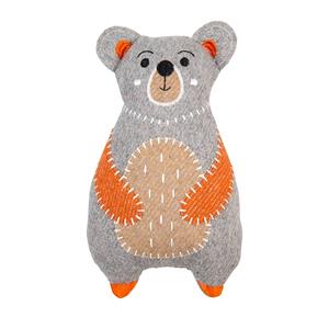 jackandvanilla Jack and Vanilla Hondenspeelgoed - Knuffel met piep en knisper - Gerecycled - Beer - 26 cm
