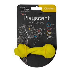 jackandvanilla Hondenspeelgoed rubber kauwbot gedraaid 11 cm kip