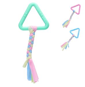 nobleza Puppy speelgoed rubber driehoek met flos